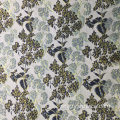 Brun blomma Jacquard texturerat tyg